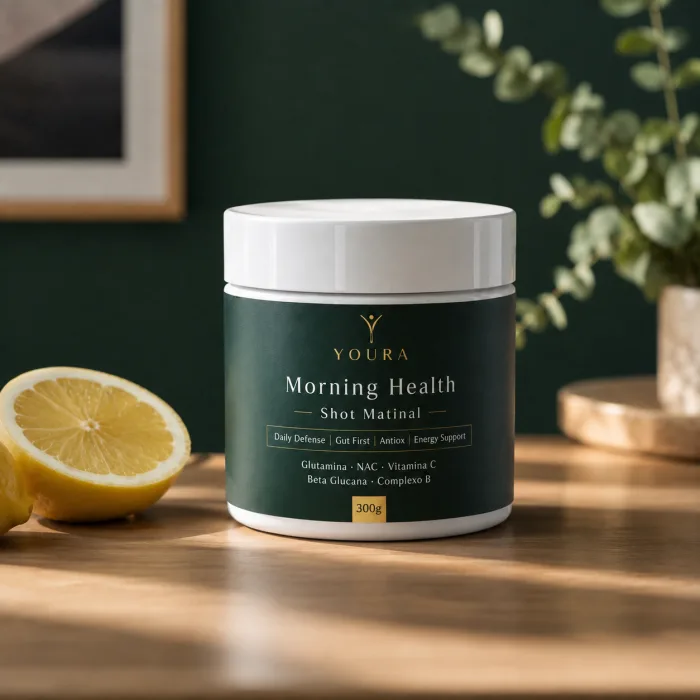 1 pote YOURA Morning Health Shot sabor Limão